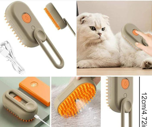 Cepillo Vapor 3 en 1 Perros Gatos Portát