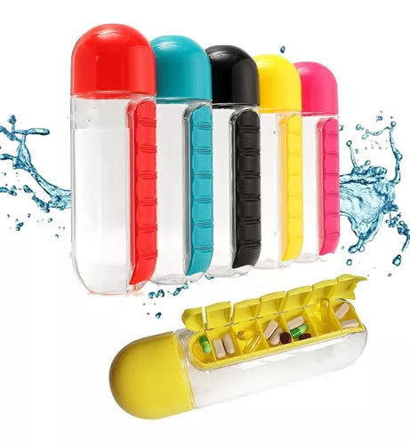 BOTELLA PARA AGUA CON PASTILLERO