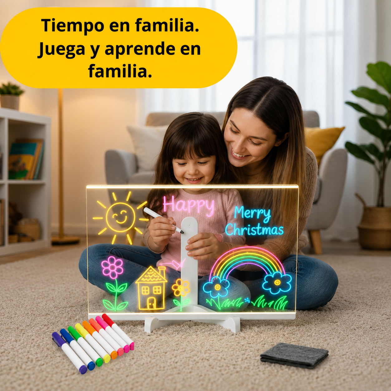 Pizarra Lampara LED Acrílica +7 Colores