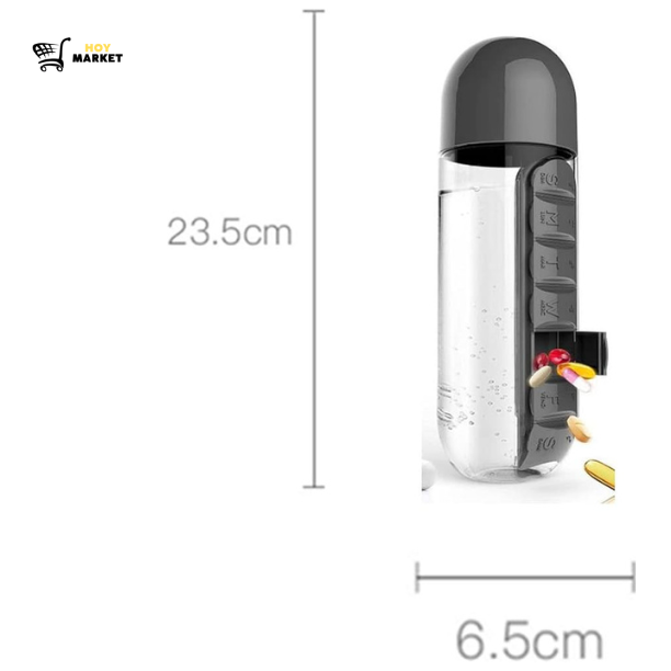 BOTELLA PARA AGUA CON PASTILLERO