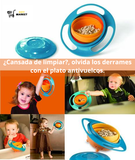 Plato Antivuelco Giratorio Bebé 360°
